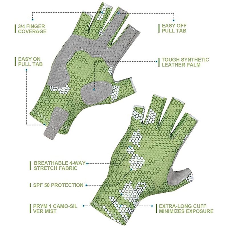 ABJX Fishing Gloves with Silic - Fishing Gloves ulasan dan harga